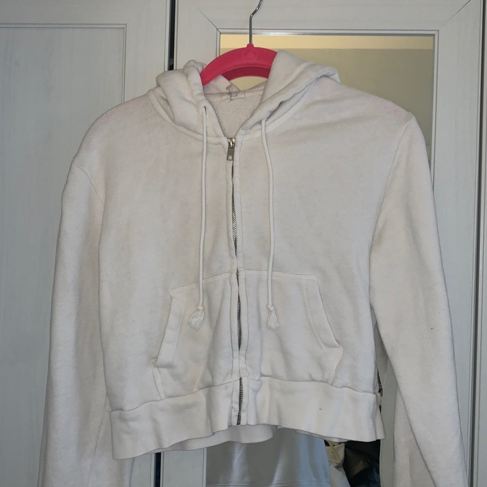 Cropped Brandy Melville Zip Up Hoodie